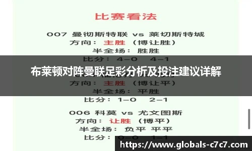 布莱顿对阵曼联足彩分析及投注建议详解